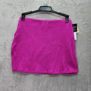Salt + Cove Swim Skirt Womens Size M Mini Textured Knit Pink Casual Party Fitted